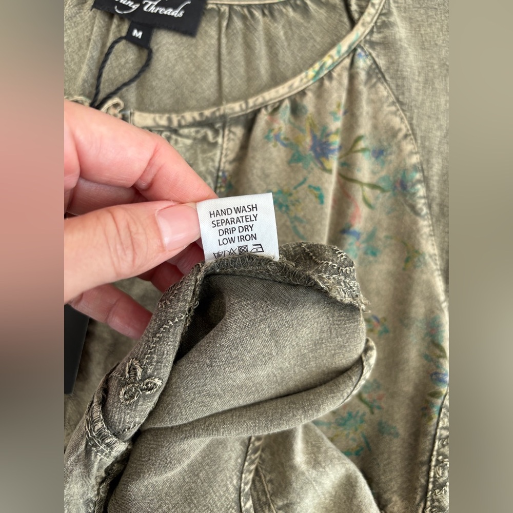 Young Threads Patchwork Bell Sleeve Tunic Top NWT… - image 5